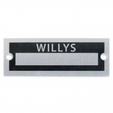 Blank Data Vin Plate - Willys - Part Number: VPAVIN102
