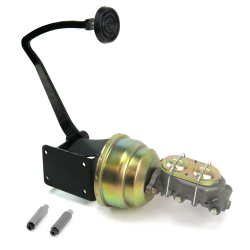 1937-1939 Chevy 7” Dual Power Brake Pedal Kit ST Drum/Drum 3" Rubber Pad - Part Number: HEXPKA78105