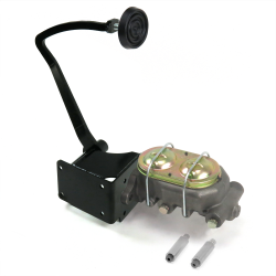 1937-1939 Chevy Manual Brake Pedal Kit ST Frame Mount Disc/Drum 3" Rubber Pad - Part Number: HEXPKA78128