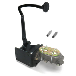 1940-1948 Chevy Manual Brake Pedal Kit VT Frame M Disc/Drum 3" Black Billet Pad - Part Number: HEXPKA78175