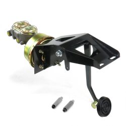 1953-1956 Ford Truck 9” Power Brake Pedal Kit ST ADJ Disc/Drum 3" Rubber Pad - Part Number: HEXPKA791CC