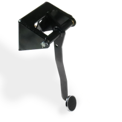 Universal Brake Pedal Kit RT Firewall Mount Bracket 3" Chrome Pad - Part Number: HEXPKA78180