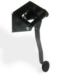 Universal Brake Pedal Kit VT Firewall Mount Bracket 3" Black Billet Pad  - Part Number: HEXPKA78183