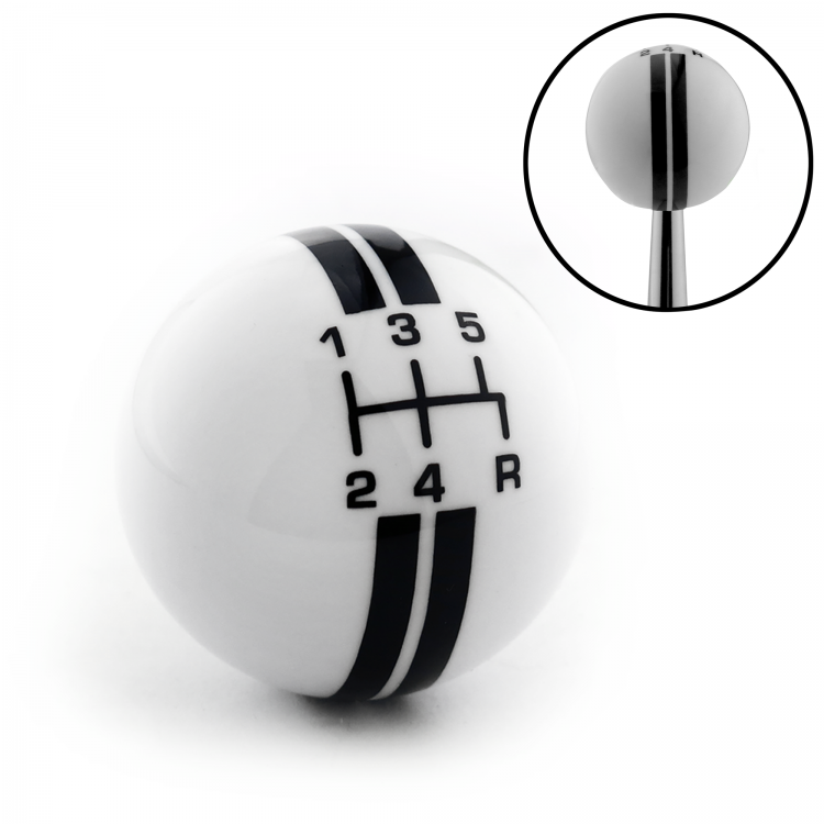 Black Hang Ten American Shifter 216662 Ivory Flame Shift Knob with M16 x 1.5 Insert 