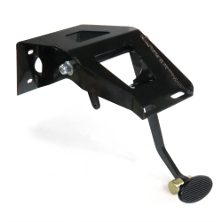 53-56 Ford Truck FW Brake Pedal Bracket kit with Lg Oval Blk Pedal Pad - Part Number: HEXPKA79107