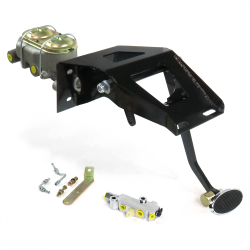 1953-56 Ford Truck Manual Brake Pedal Kit XT ADJ Disc/Drum Large Chrome Oval Pad - Part Number: HEXPKA791C8