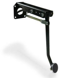 Universal Brake Pedal Kit RT Adjustable Mount Bracket 3" Chrome Pad - Part Number: HEXPKA78E45