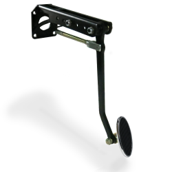 Universal Brake Pedal Kit XT Adjustable Mount Bracket Large Chrome Oval Pad - Part Number: HEXPKA78E47