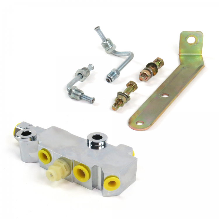 Gearhead Enterprises PV4 Disc Brake Proportioning Valve Kit - Includes 9/16" & 1/2" Lines With Bracket