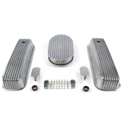 BBC 15” Full Oval/Finned Engine Dress Up kit~w/ Breathers (No PCV) - Part Number: VPA7AC4F