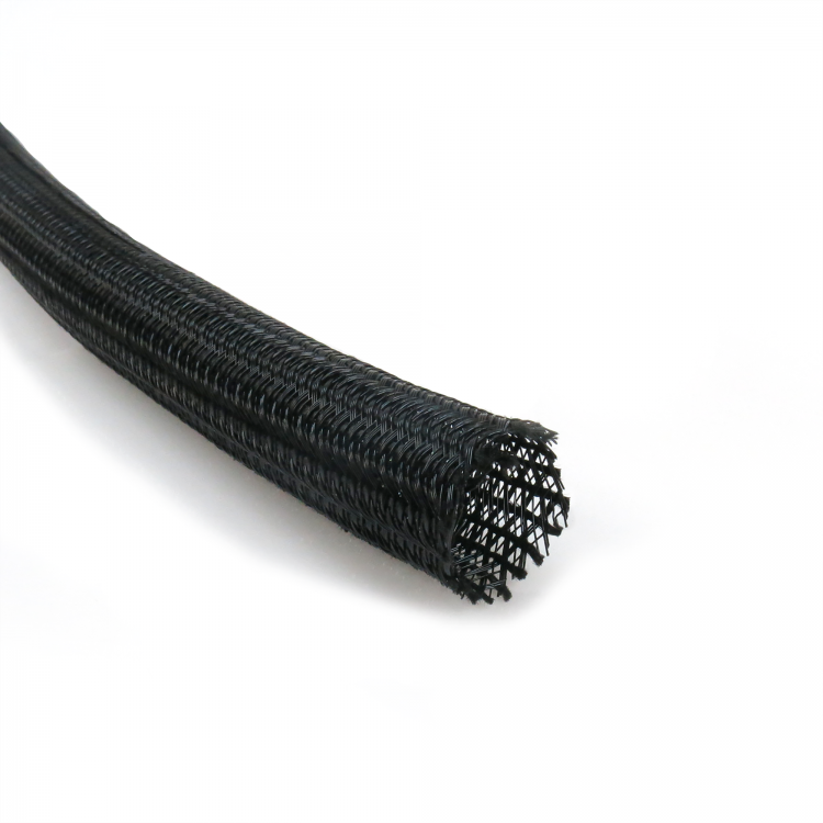1/2 expandable braided sleeving, carbon/black (Sold by the foot)