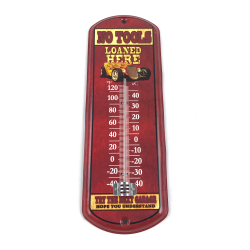 Retro Hotrod Metal Wall Mount Thermometer - Part Number: VPAMTHERM01