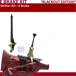 C4 Shifter Kit 6" E Brake BLK Dual Shift 16" Handle Ringed Knob For C7E3A - Part Number: ASCS2B1F11B0X