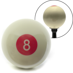 White Billiard 8 Ball Custom Shift Knob - Part Number: ASCSN03016