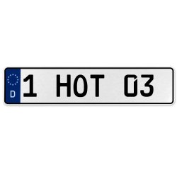 1 HOT 03  - White Aluminum Street Sign Mancave Euro Plate Name Door Sign Wall - Part Number: VPAX28F1