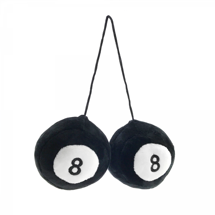 3 Inch Classic Fuzzy 8 Ball - Pair