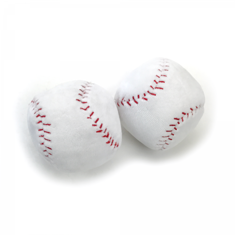 Pair Details about   Fuzzy Hanging Rearview Mirror Baseballs 