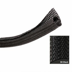 1/4" Black Ultra Split Wrap Wire Loom - 10 Feet - Part Number: KICWFBBK0025L010