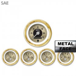 5 Ga. Set - SAE Amer Classic Gold VII, Silver Modern Needles, Gold Trim Rings - Part Number: GAR1129ZEXQAACB