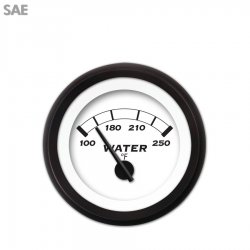 Water Temp Gauge - SAE Classic, Black Modern Needles, Black Trim Rings - Part Number: GAR11ZEXLACCC