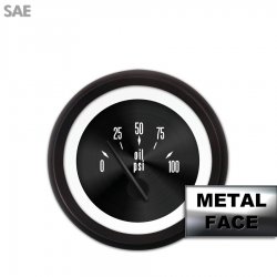 Oil Pressure Ga. Amer Classic Black Face, Black Mod Needles, Black Bezels - Part Number: GAR12ZEXJACCC