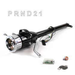 Tilt Column Black - Column Shift 3SPD 9 Hole Push Button RD w/ RFID - Part Number: HEXCB1XBS0X9PRD1