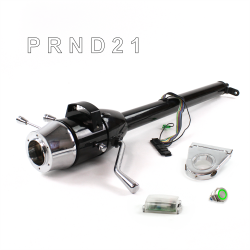 Tilt Column Black - Column Shift 3SPD 3.5" Drop 6 Hole Push Button GN  - Part Number: HEXCB1XBS0356PGN0