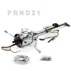 Keyed Tilt Column Chrome - Column Shift 3SPD FLR MNT Push Button GN  - Part Number: HEXCC1KCS1XXPGN0