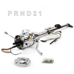 Keyed Tilt Column Chrome - Column Shift 3SPD FLR MNT Push Button YL  - Part Number: HEXCC1KCS1XXPYL0