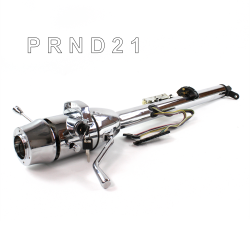 Keyed Tilt Column Chrome - Column Shift 3SPD 6 Hole  - Part Number: HEXCC1KCS0X6X0