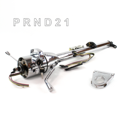 Keyed Tilt Column Chrome - Column Shift 3SPD 3.5" Drop  - Part Number: HEXCC1KCS035XX0