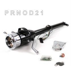 Tilt Column Black - Column Shift O/D 3.5" Drop 9 Hole Push Button RD w/ RFID - Part Number: HEXCB1XBO0359PRD1