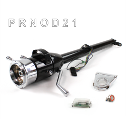 Tilt Column Black - Column Shift O/D 3.5" Drop 9 Hole Push Button RD  - Part Number: HEXCB1XBO0359PRD0