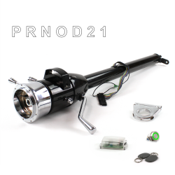 Tilt Column Black - Column Shift O/D 2.5" Drop 9 Hole Push Button GN w/ RFID - Part Number: HEXCB1XBO0259PGN1