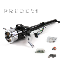 Tilt Column Black - Column Shift O/D 2.5" Drop 9 Hole Push Button RD w/ RFID - Part Number: HEXCB1XBO0259PRD1