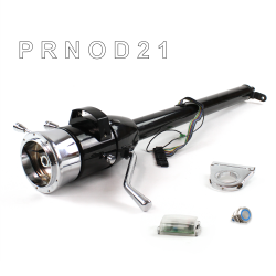 Tilt Column Black - Column Shift O/D 2.5" Drop 9 Hole Push Button BL  - Part Number: HEXCB1XBO0259PBL0