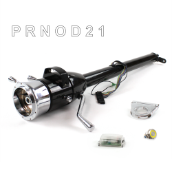 Tilt Column Black - Column Shift O/D 2.5" Drop 9 Hole Push Button YL  - Part Number: HEXCB1XBO0259PYL0