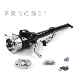 Tilt Column Black - Column Shift O/D FLR MNT 9 Hole Push Button BL w/ RFID - Part Number: HEXCB1XBO1X9PBL1