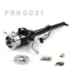 Tilt Column Black - Column Shift O/D FLR MNT 9 Hole Push Button YL w/ RFID - Part Number: HEXCB1XBO1X9PYL1