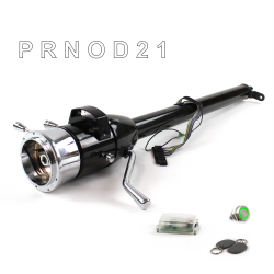 Tilt Column Black - Column Shift O/D 9 Hole Push Button GN w/ RFID - Part Number: HEXCB1XBO0X9PGN1