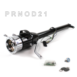 Tilt Column Black - Column Shift O/D 9 Hole Push Button BL w/ RFID - Part Number: HEXCB1XBO0X9PBL1