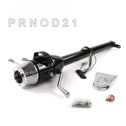 Tilt Column Black - Column Shift O/D 3.5" Drop 6 Hole Push Button RD  - Part Number: HEXCB1XBO0356PRD0