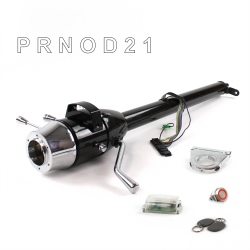 Tilt Column Black - Column Shift O/D 2.5" Drop 6 Hole Push Button RD w/ RFID - Part Number: HEXCB1XBO0256PRD1