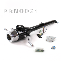 Tilt Column Black - Column Shift O/D 2.5" Drop 6 Hole Push Button BL  - Part Number: HEXCB1XBO0256PBL0