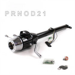 Tilt Column Black - Column Shift O/D 6 Hole Push Button RD w/ RFID - Part Number: HEXCB1XBO0X6PRD1