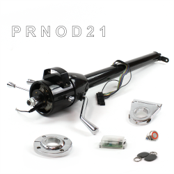 Tilt Column Black - Column Shift O/D FLR MNT 3.5" Drop Push Button RD w/ RFID - Part Number: HEXCB1XBO135XPRD1