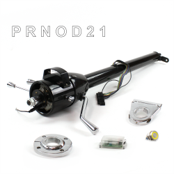 Tilt Column Black - Column Shift O/D FLR MNT 3.5" Drop Push Button YL  - Part Number: HEXCB1XBO135XPYL0