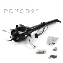 Tilt Column Black - Column Shift O/D 3.5" Drop Push Button GN w/ RFID - Part Number: HEXCB1XBO035XPGN1