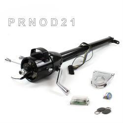 Tilt Column Black - Column Shift O/D 3.5" Drop Push Button BL w/ RFID - Part Number: HEXCB1XBO035XPBL1