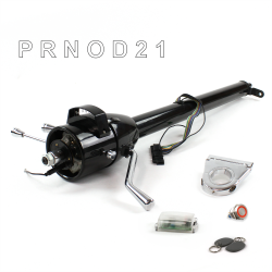 Tilt Column Black - Column Shift O/D 3.5" Drop Push Button RD w/ RFID - Part Number: HEXCB1XBO035XPRD1